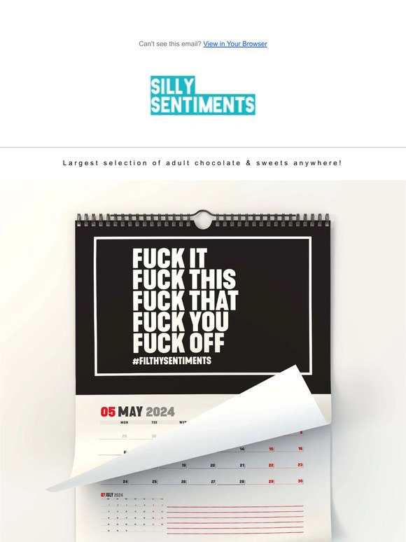 Silly Sentiments FUNNY RUDE 2024 CALENDAR!! Milled