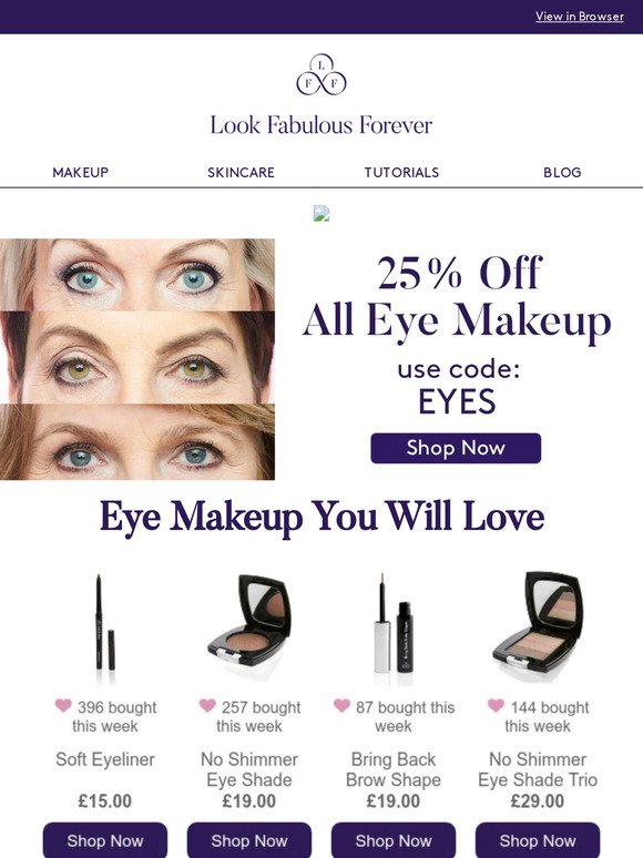 Ends Midnight: 25% Off All Eye Makeup