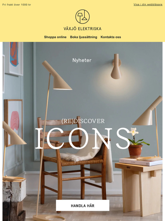 Nya färger för en modern klassiker - AJ-lampan av Arne Jacobsen från Louis Poulsen