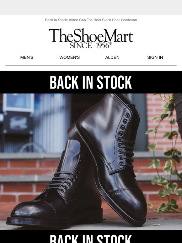 Black Cap Toe Boots In Shell Are Back!