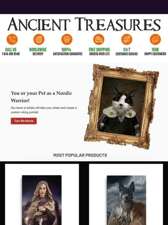 ALERT: Turn Me Norse Customizable Portrait Canvas