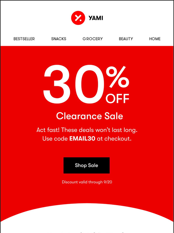 Hurry, 30% OFF For a Limited Time Only!