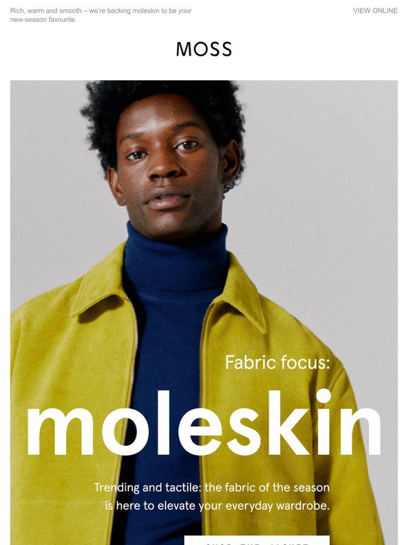 Fabric of the season: moleskin