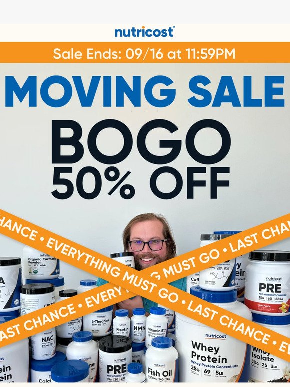 Final Chance for BOGO 50% OFF Moving Sale