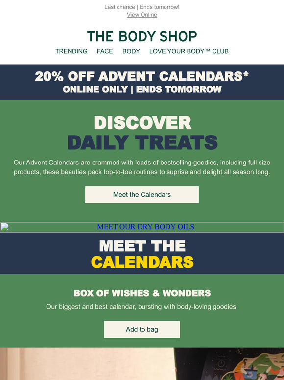 🥁 Member exclusive: 20% off Advent Calendars + Free Shipping*