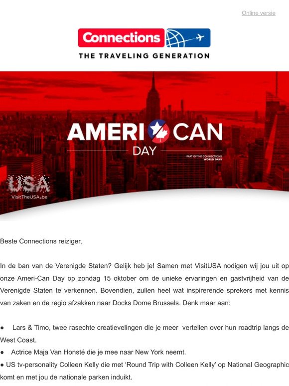 Ontdek al onze sprekers op Ameri-Can Day in Brussel