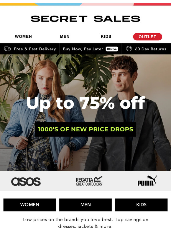 1000's of NEW PRICE DROPS! Up to 75% off Dune London, Converse...