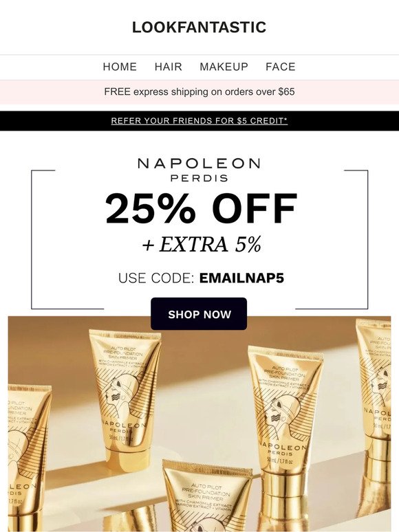 Napoleon Perdis ⚠️ 25% + Extra 5%
