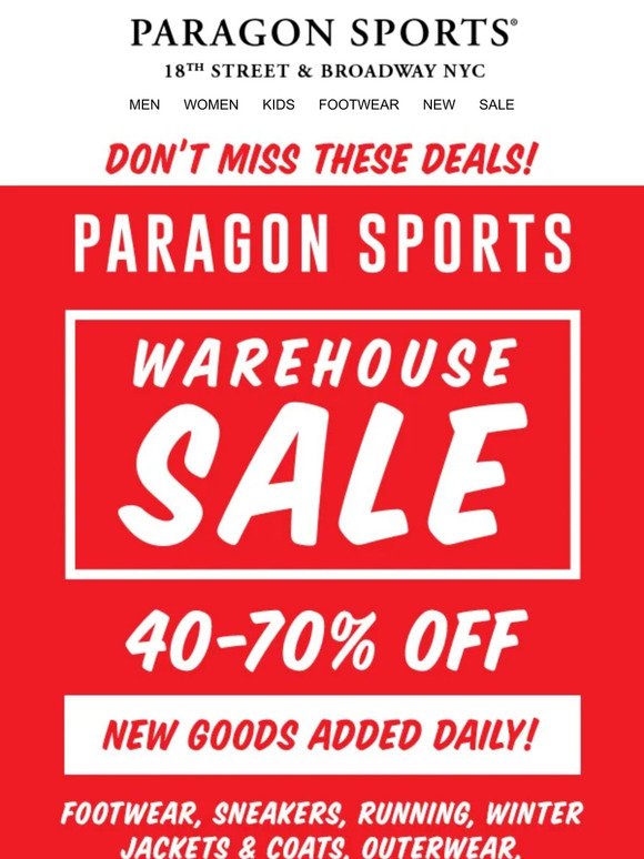 40% 50% 70% OFF! Now In-Store  🚩THE WAREHOUSE SALE