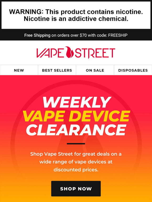 Get up to 60% off top vape devices!🚨