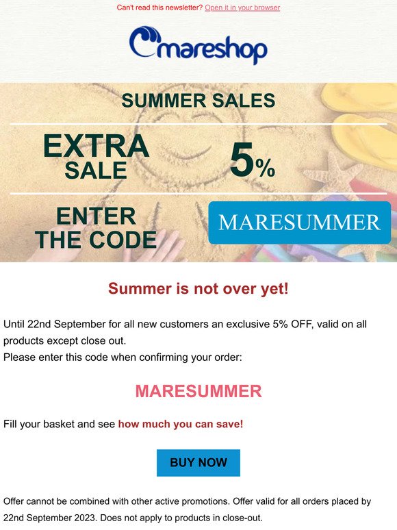 Summer is not ending: great offers until September 22nd