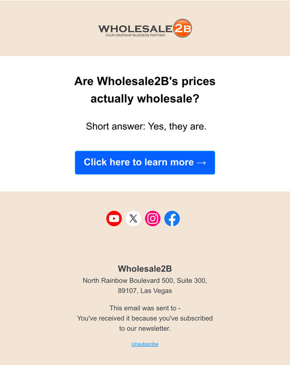 Are Wholesale2B's prices really wholesale? 🤔