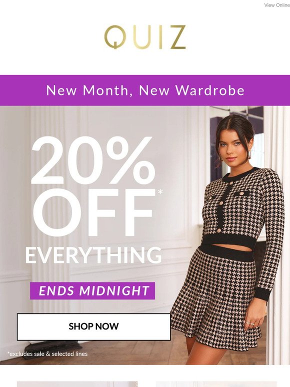 20% off everything 💜