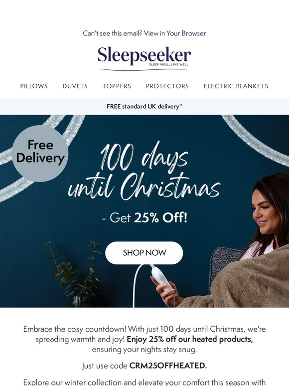 🎄🎅 100 Days Until Christmas! Enjoy 25% Off Early Festive Savings!