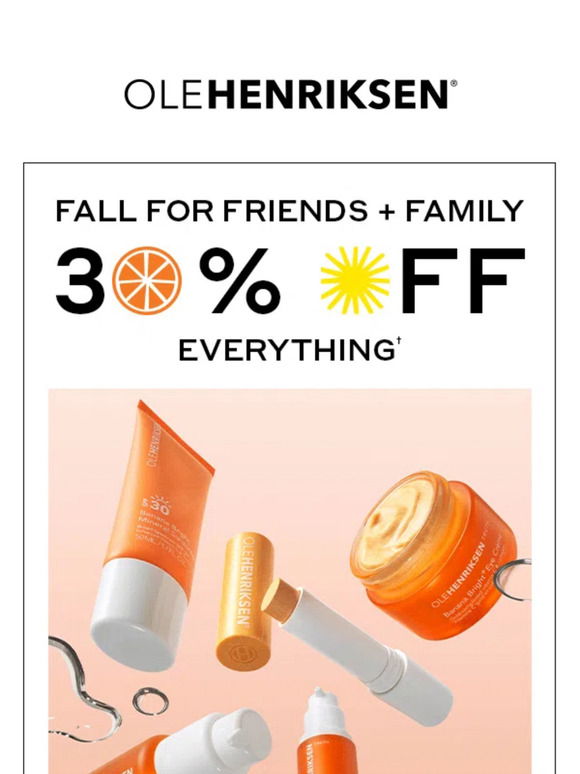 Ole Henriksen Friends & Family Sale: Score 30% Off Sitewide