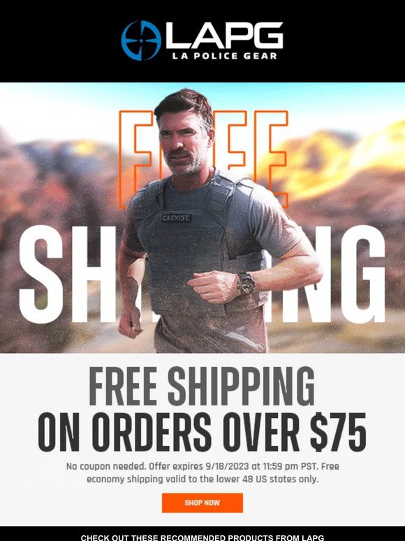Breaking News: Free Shipping at LAPG.com