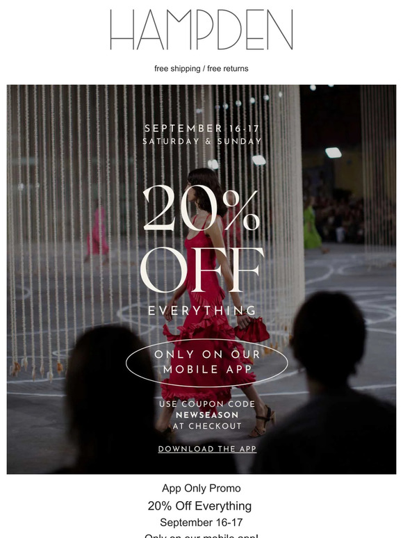 20% Off Everything Only On Our Mobile App!
