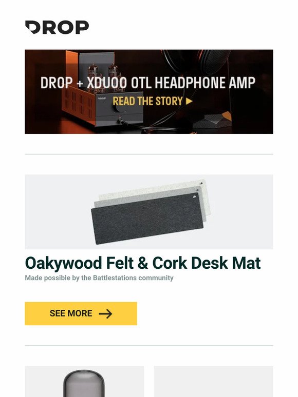 Oakywood Felt & Cork Desk Mat, LOFREE CANDLY Atmosphere Lamp, QwerkyToys QWERKYWRITER Typewriter Mechanical Keyboard and more...