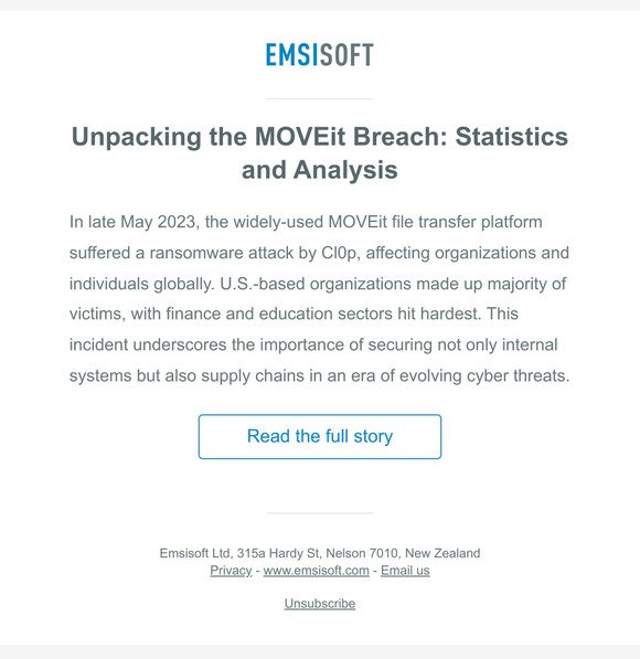 Unpacking the MOVEit Breach: Statistics and Analysis