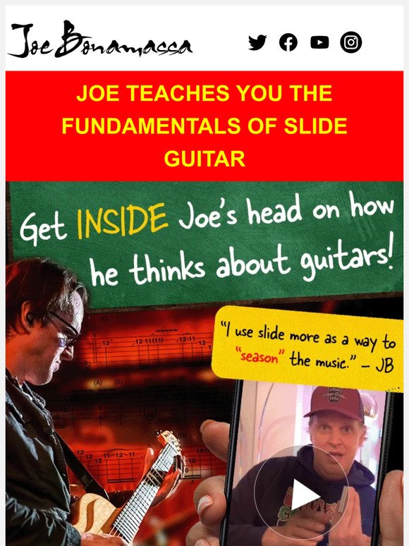 Joe's Slide Guitar Insights: A Must-Watch for Players of All Levels!