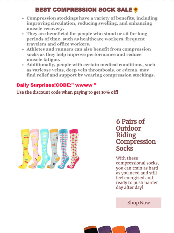 Compression socks help to get you moving comfortably again.