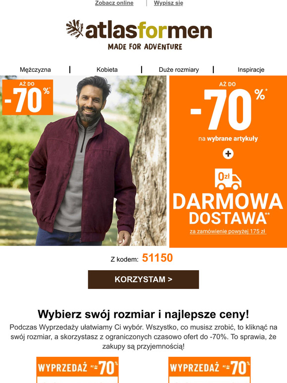 U nas na pewno znajdziesz swój rozmiar