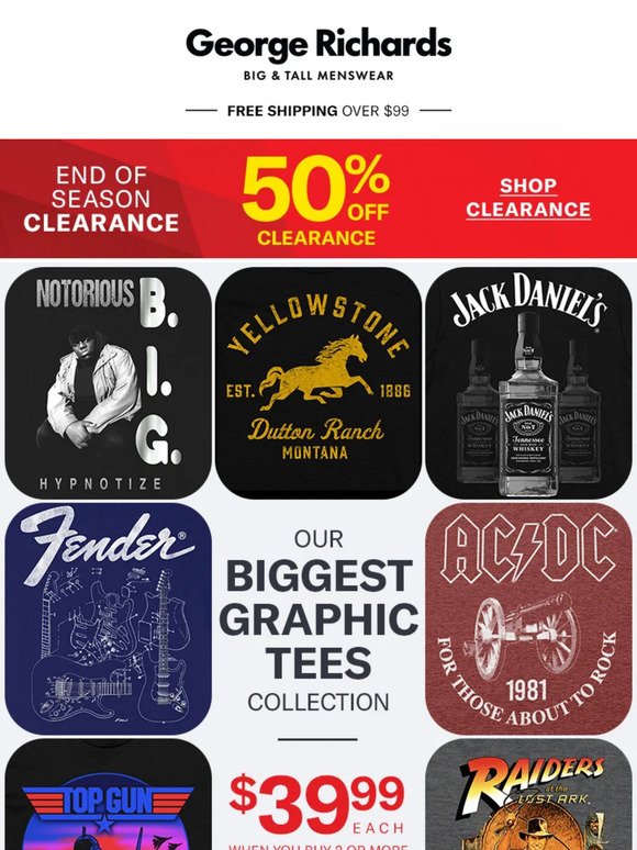 $39.99 Each When You Buy 2 Or More | Save On Graphic Tees