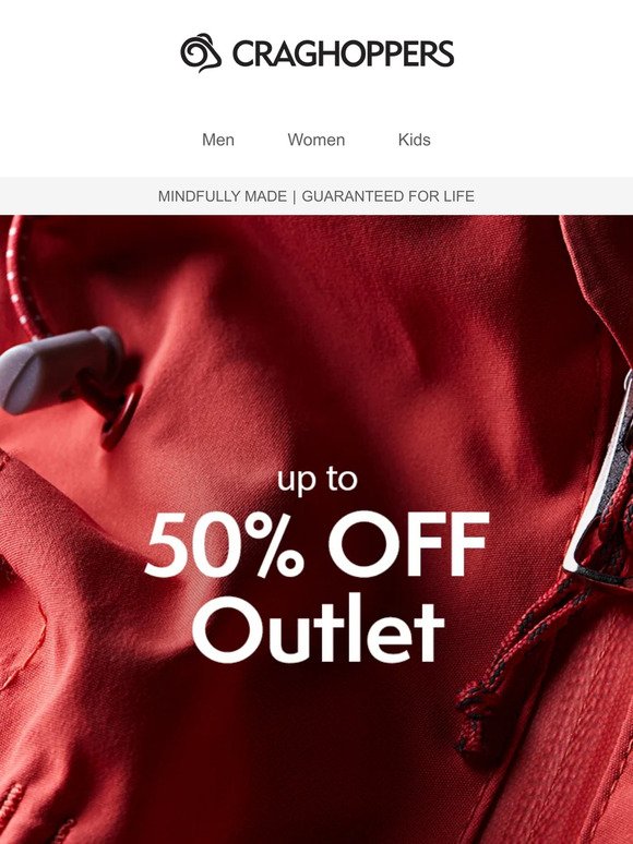 Outlet - now up to 50% off