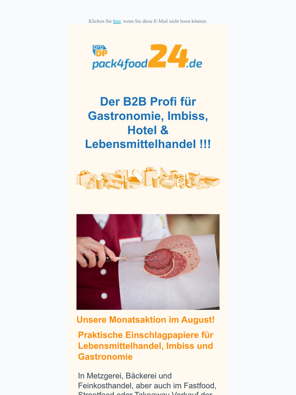 Hamburgerpapier, Frischhaltepapier, Metzgerpapier & mehr in unserer Monatsaktion
