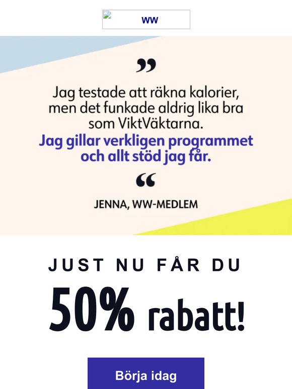 Just nu får du 50% rabatt
