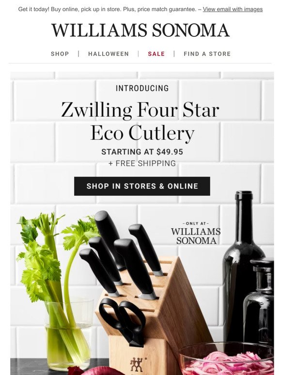 Introducing Zwilling Four Star Eco Cutlery starting at $49.95 + free shipping