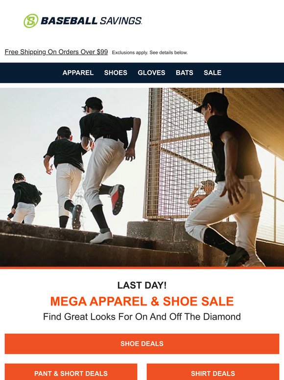 Last Day For Mega Apparel & Shoe Sale!