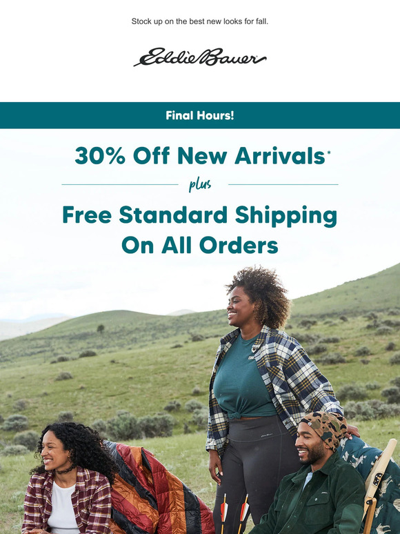 FINAL HOURS! 30% Off New Arrivals + FREE SHIPPING