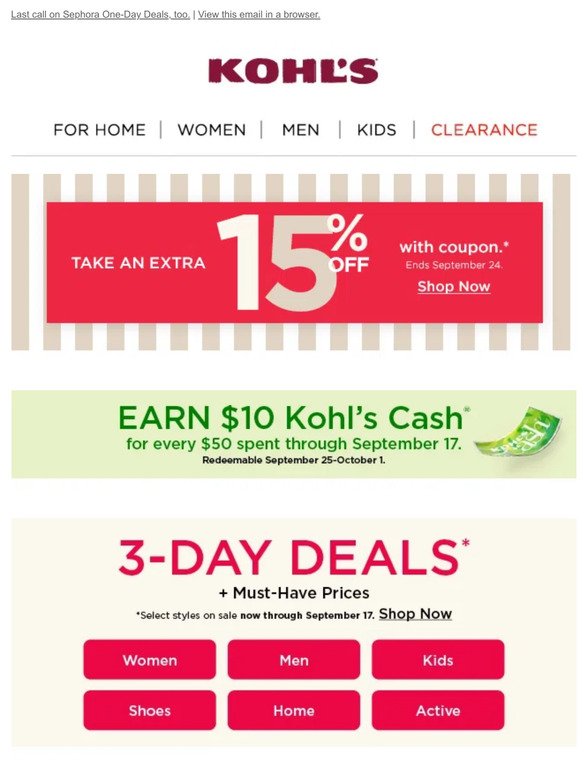 Kohl's 3Day Deals & Kohl's Cash end TONIGHT 👀 Milled