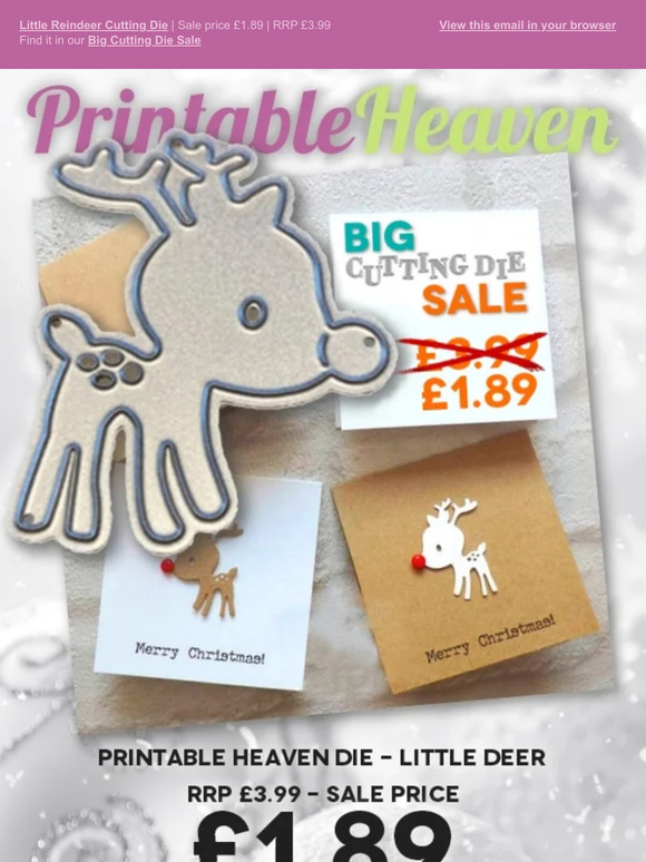 Little reindeer cutting die | Sale price £1.89 | RRP £3.99