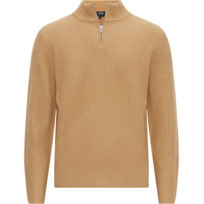 Half zip strik fremstillet i 100% uld, med høj krave.  Regular fit WVBAJ H23057 ALEX Strik