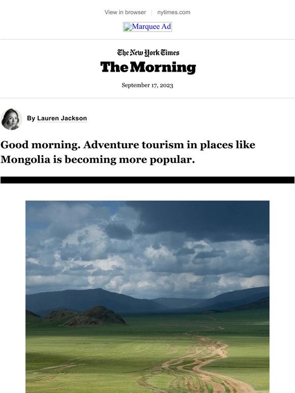 The Morning: Adventure tourism