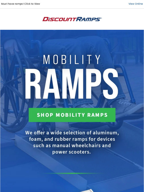 Discount Ramps Explore our Collection of Mobility Ramps! 🔎 Milled