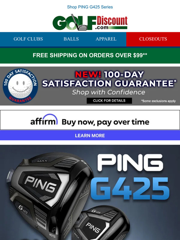 PING G425 Woods & Irons Now On Sale!