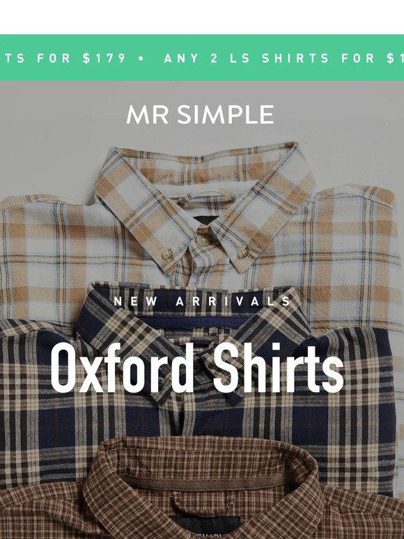 Oxford Check Shirts - New Arrivals