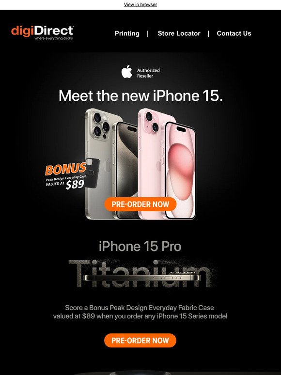 iPhone 15 Pro & iPhone 15 - Pre-Order Now!