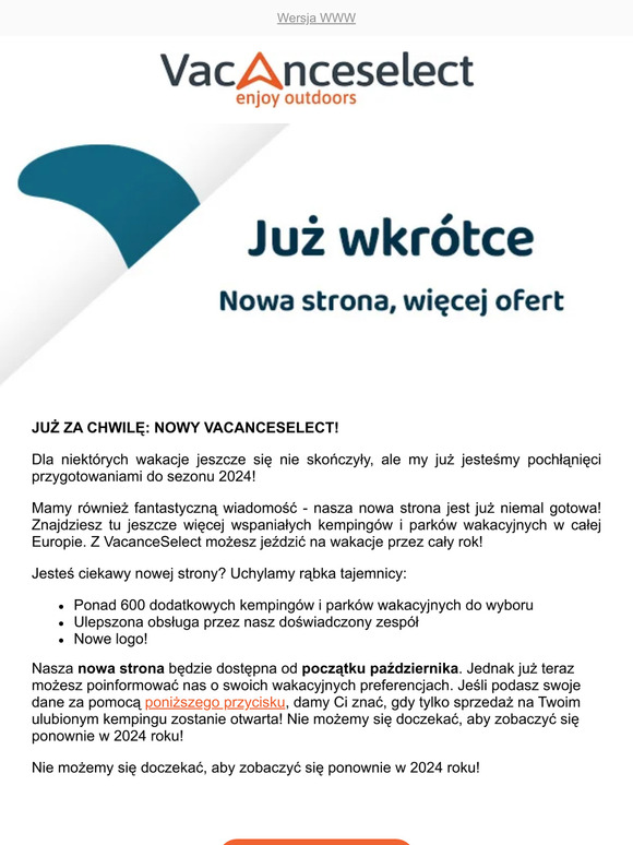 Sneak peak: nowy VacanceSelect