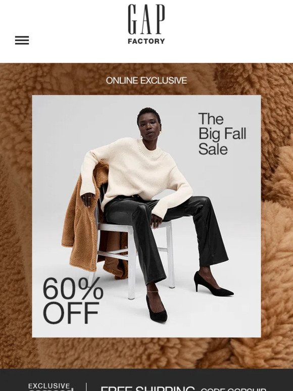 🍂 The BIG fall sale means 60% off