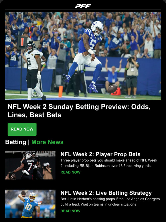 TNF Betting Preview, NFL Week 4 Power Rankings, Fantasy WR/CB Matchups - Pro  Football Focus