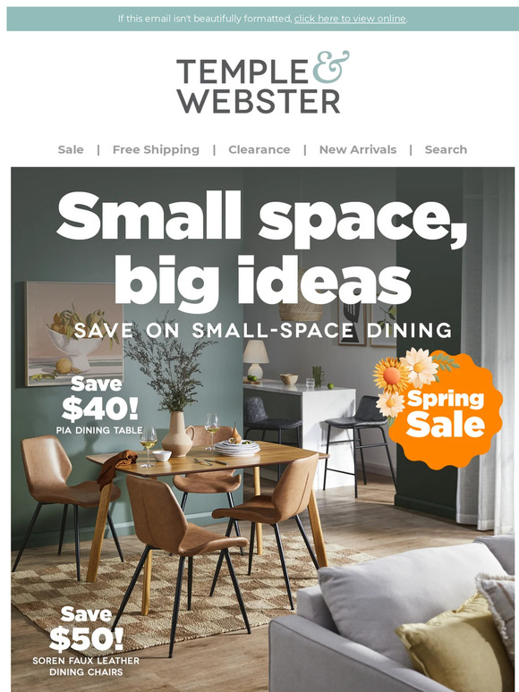 Maximise small spaces with big savings