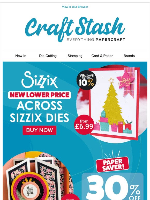 NEW Lower Prices On Sizzix Dies