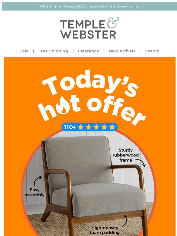 Seize the deal: Best selling armchair only $169!
