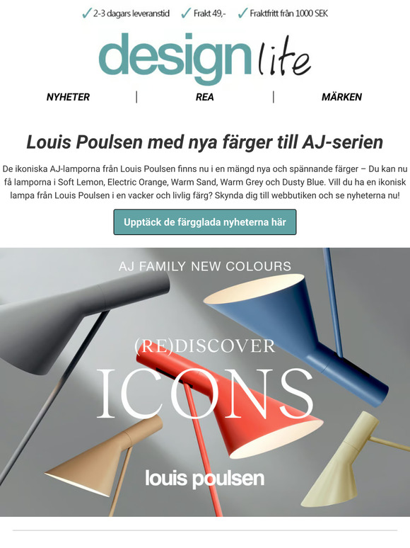 Louis Poulsen med nya färger till AJ-serien🤍