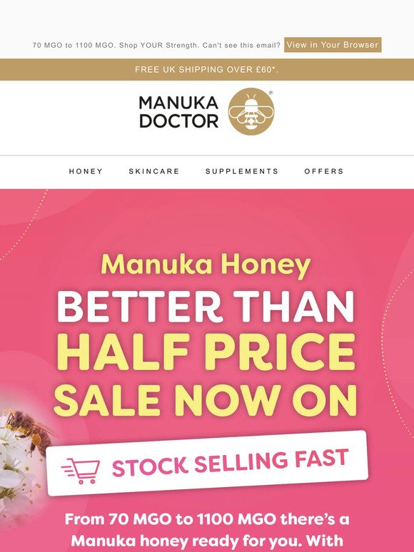 💥 Huge Manuka Savings: Better Than Half Price 💥