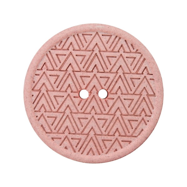 2-Loch Hanf-Polyesterknopf recycelt 28 mm, rosa (0046)